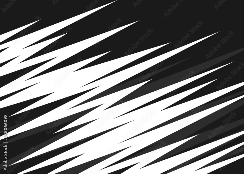 Poster abstract background with diagonal jagged spike pattern and with some copy space area