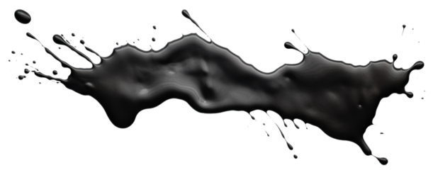 Black oil stains cut out