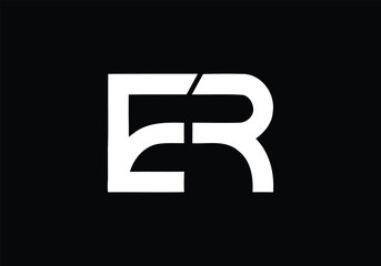 Initial monogram letter ER logo Design vector Template. ER Letter Logo Design. 
