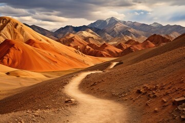 Discover Ladakh's Orange Mountains: Stunning Pathway amidst High, Superb Colours and Clear, Clean Horizon