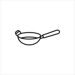 Wok frying pan icon. Wok frying pan for web design vector illustration eps 10.