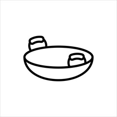 Wok frying pan icon. Wok frying pan for web design vector illustration eps 10.