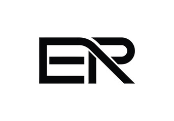 Initial monogram letter ER logo Design vector Template. ER Letter Logo Design. 
