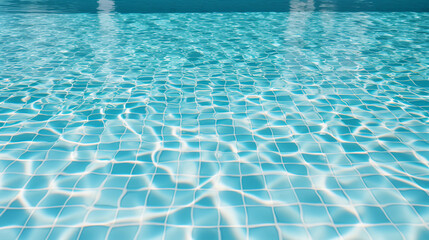 Obraz premium Minimalist Aesthetics: Detail Shot of a Pool's Monochrome Tile Flooring, Capturing Clean and Simple Design