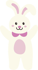 Cute flat bunny illustration