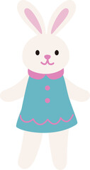 Cute flat bunny illustration