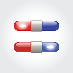 A pair of red and blue sirens. Perfect for icons or illustrations for your projects.