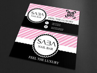 card template design pink and black
