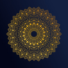Luxury ornamental mandala background design with golden arabesque pattern Arabic Islamic east style. Luxury mandala with gold  color use to background, banner, poster, cover, card, flyer.