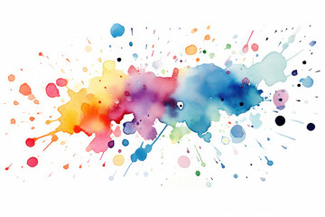 Abstract watercolor stain background design splash paint colorful