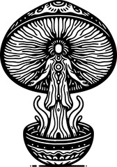 Spiritual-Mushroom-Essence-Line-Art