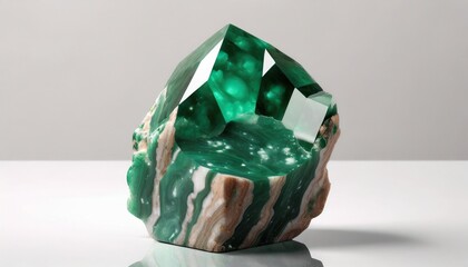 Malachit okaz skała zielony kryształ - obrazy, fototapety, plakaty