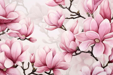 Blossoming flowering nature magnolia beauty background tree background floral spring plant pink blooming