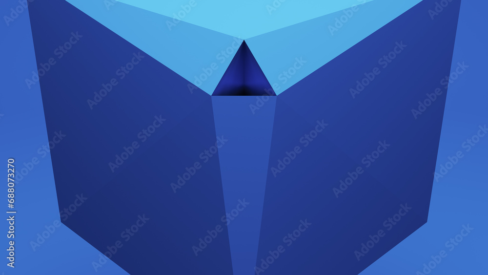Poster abstract blue backgrounds lines triangle shapes structure geometrical tetra patterns 3d illustration