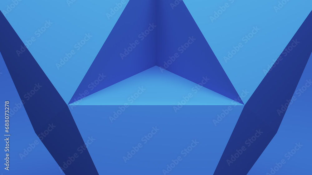 Poster abstract blue backgrounds lines triangle shapes structure geometrical tetra patterns 3d illustration