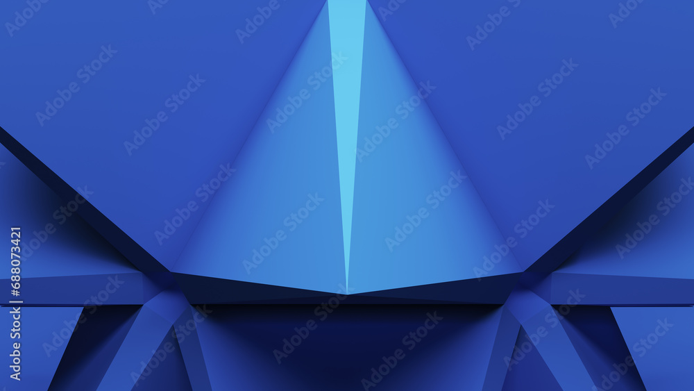 Poster abstract blue backgrounds lines triangle shapes structure geometrical tetra patterns 3d illustration