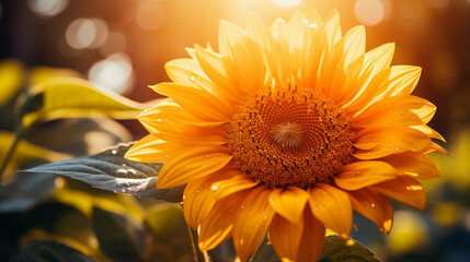 Sunflower Embracing the Warmth of the Sun, A Testament to Nature's Connection and Growth