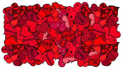 Background of hearts for Valentine's Day. Festive background for your design