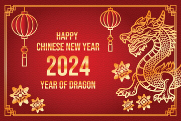 Chinese New Year of Dragon Background