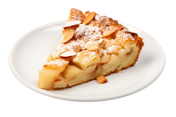 Delicious Dutch Apple Cake Isolated on a Transparent Background