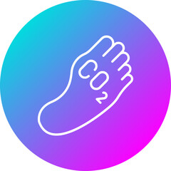 Fototapeta premium Carbon Footprint Icon