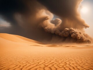 nature's drama in 8k intense desert sandstorm captured. rugged beauty unfolds in vivid detail amidst swirling sands
