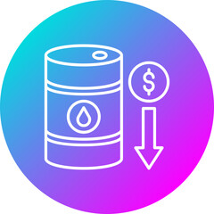 Oil Price Decrease Icon