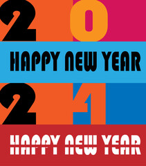 Happy new year 2024 design. Premium vector design for poster, banner, greeting and new year 2024 celebration.