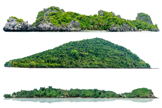 Collection of beautiful Island isolated