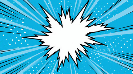 Dynamic Pop Art Explosion: Retro Comic Background with Lightning Blast and Halftone Dots - Action-packed Vector Illustration for Graphic Design and Vibrant Retro Projects.