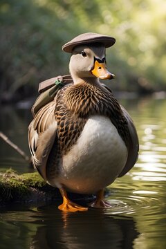 duck in the pond