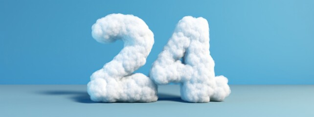 2024 New Years White Clouds In Sky New Years Backdrop Generative AI - Powered by Adobe