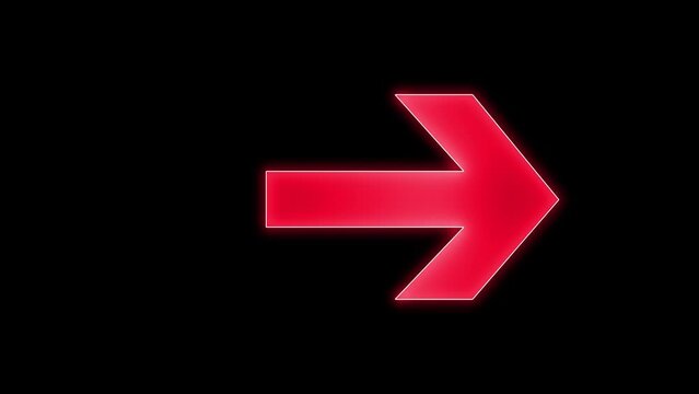 Red color swipe arrow or right directional arrow flat icon for apps and websites. Directional pointers and cursor click download buttons abstract flat style
