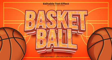 Basketball editable text effect in modern trend style