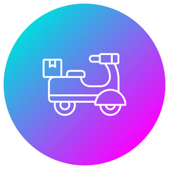 Motorbike Delivery Icon