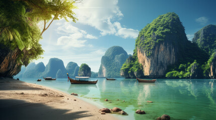 Tropical island in Thailand - obrazy, fototapety, plakaty