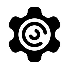 Gear Wheel Solid Icon