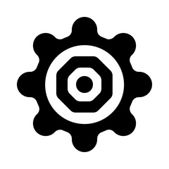 Gear Wheel Solid Icon