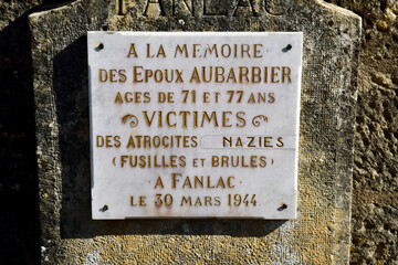 Fanlac; France - october 7 2023 : picturesque old village