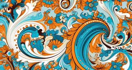 Seamless background background art vintage wallpaper flower pattern decorative texture design textile floral