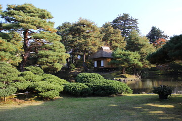 Oyakuen garden in Aizuwakamatsu, Fukushima, Japan