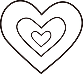 Cute Valentine heart outline