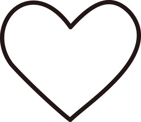 Cute Valentine heart outline