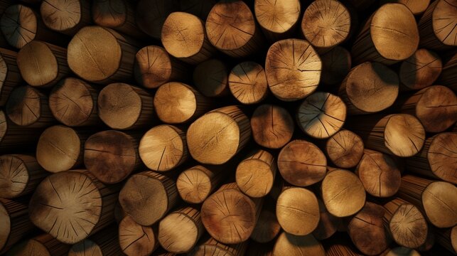 Lumber Log Wood image.Generative AI