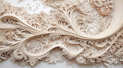 a isolated wood art, the intricate details coming alive on the seamless white canvas.