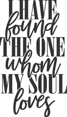 I Have Found The One Whom My Soul Loves - Christian Illustration