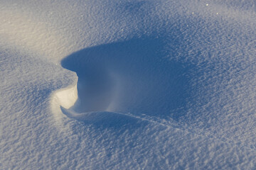 Fresh snow texture. Minimalism winter landscape background