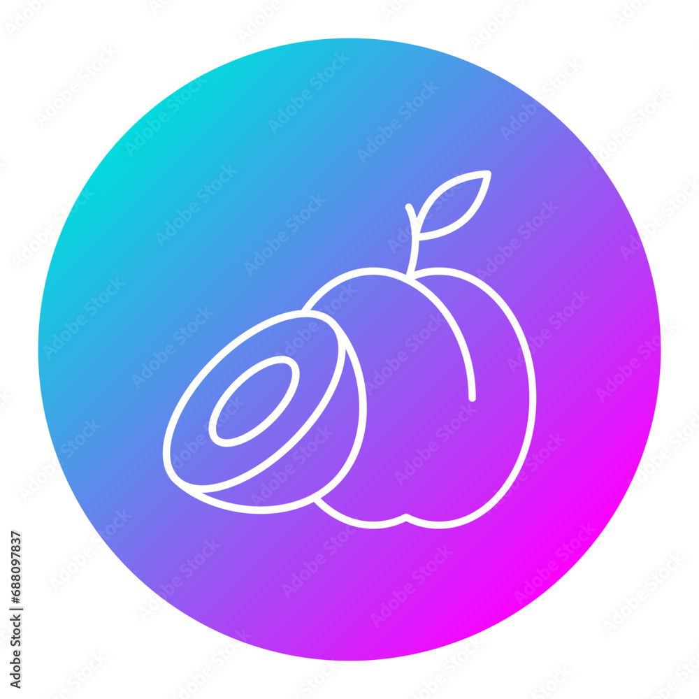 Sticker plum icon