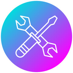 Screwdriver and Wrench Icon
