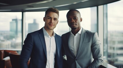 African and American business people
